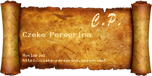 Czeke Peregrina névjegykártya